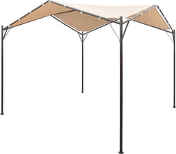 vidaXL - Prieel - 4x4 - m - staal - beige