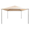 vidaXL - Prieel - 4x4 - m - staal - beige