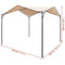 vidaXL - Prieel - 4x4 - m - staal - beige