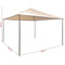 vidaXL - Prieel - 4x4 - m - staal - beige