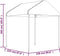 vidaXL - Prieel - met - dak - 15,61x2,28x2,69 - m - polyetheen - wit