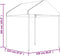 vidaXL - Prieel - met - dak - 2,28x2,23x2,69 - m - polyetheen - wit