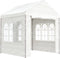 vidaXL - Prieel - met - dak - 2,28x2,23x2,69 - m - polyetheen - wit