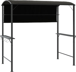 vidaXL - Prieel - met - dak - 220x110x200 - cm - antracietkleurig