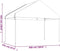 vidaXL - Prieel - met - dak - 4,08x2,23x3,22 - m - polyetheen - wit