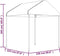 vidaXL - Prieel - met - dak - 4,46x2,28x2,69 - m - polyetheen - wit