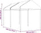 vidaXL - Prieel - met - dak - 4,46x2,28x2,69 - m - polyetheen - wit