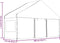 vidaXL - Prieel - met - dak - 5,88x2,23x3,75 - m - polyetheen - wit