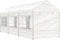 vidaXL - Prieel - met - dak - 6,69x2,28x2,69 - m - polyetheen - wit