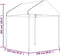 vidaXL - Prieel - met - dak - 6,69x2,28x2,69 - m - polyetheen - wit