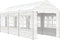 vidaXL - Prieel - met - dak - 6,69x2,28x2,69 - m - polyetheen - wit