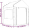 vidaXL - Prieel - met - dak - 6,69x2,28x2,69 - m - polyetheen - wit