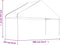 vidaXL - Prieel - met - dak - 6,69x5,88x3,75 - m - polyetheen - wit