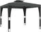 vidaXL - Prieel - met - dubbel - dak - 2,98x2,98 - m - staal - antracietkleurig