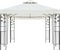 vidaXL - Prieel - met - dubbel - dak - 6x3 - m - wit