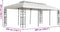 vidaXL - Prieel - met - dubbel - dak - 6x3 - m - wit