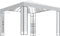 vidaXL - Prieel - met - dubbel - dak - en - LED-lichtslinger - 3x3 - m - wit