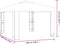 vidaXL - Prieel - met - dubbel - dak - en - LED-lichtslinger - 3x3 - m - wit