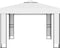 vidaXL - Prieel - met - dubbel - dak - en - LED-lichtslinger - 3x3 - m - wit