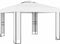 vidaXL - Prieel - met - dubbel - dak - en - LED-lichtslinger - 3x3 - m - wit