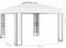 vidaXL - Prieel - met - dubbel - dak - en - LED-lichtslinger - 3x3 - m - wit