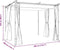 vidaXL - Prieel - met - gordijnen - 3x3 - m - staal - antraciet