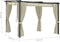 vidaXL - Prieel - met - gordijnen - 3x3 - m - staal - crème