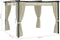 vidaXL - Prieel - met - gordijnen - 3x3 - m - staal - crème