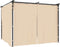 vidaXL - Prieel - met - gordijnen - 3x3 - m - staal - crème