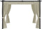 vidaXL - Prieel - met - gordijnen - 3x3 - m - staal - crème