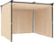 vidaXL - Prieel - met - gordijnen - 3x3 - m - staal - crème