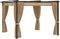 vidaXL - Prieel - met - gordijnen - 3x3 - m - staal - taupe