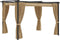 vidaXL - Prieel - met - gordijnen - 3x3 - m - staal - taupe