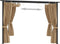 vidaXL - Prieel - met - gordijnen - 3x3 - m - staal - taupe