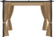 vidaXL - Prieel - met - gordijnen - 3x3 - m - staal - taupe