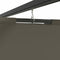 vidaXL - Prieel - met - gordijnen - 3x3 - m - staal - taupe