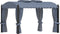 vidaXL - Prieel - met - gordijnen - 3x4 - m - staal - antraciet