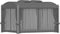 vidaXL - Prieel - met - gordijnen - 3x4 - m - staal - antraciet