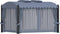 vidaXL - Prieel - met - gordijnen - 3x4 - m - staal - antraciet