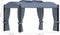 vidaXL - Prieel - met - gordijnen - 3x4 - m - staal - antraciet