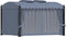 vidaXL - Prieel - met - gordijnen - 3x4 - m - staal - antraciet