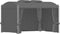 vidaXL - Prieel - met - gordijnen - 3x4 - m - staal - antraciet