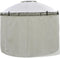 vidaXL - Prieel - met - gordijnen - rond - 3,5x2,7 - m