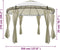vidaXL - Prieel - met - gordijnen - rond - 3,5x2,7 - m