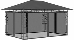 vidaXL - Prieel - met - klamboe - 180 - g/m² - 4x3x2,73 - m - antraciet