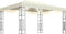 vidaXL - Prieel - met - LED-lichtslinger - 3x4 - m - stof - crèmekleurig