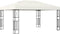 vidaXL - Prieel - met - LED-lichtslinger - 3x4 - m - stof - crèmekleurig