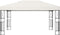 vidaXL - Prieel - met - LED-lichtslinger - 3x4 - m - stof - crèmekleurig