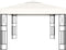 vidaXL - Prieel - met - LED-lichtslinger - 3x4 - m - stof - crèmekleurig