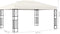vidaXL - Prieel - met - LED-lichtslinger - 3x4 - m - stof - crèmekleurig